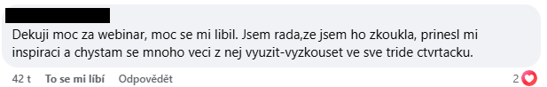 Reference na webinář